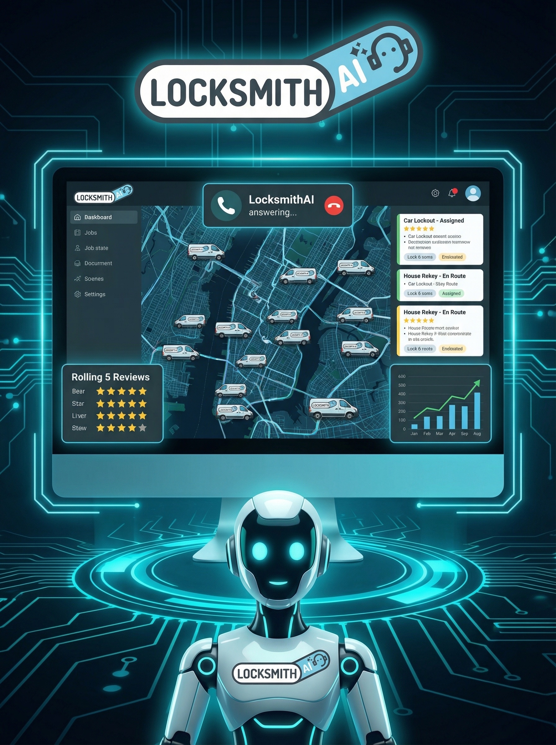 AI handling dispatch, calls, and marketing